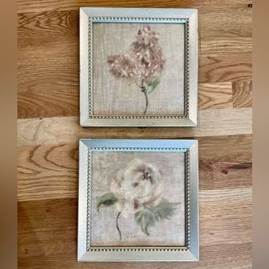 Beautiful Blum Crafted Picture Art In Beaded accent frames. Set of 2